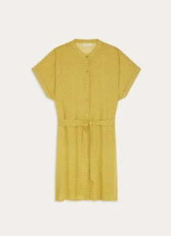 TUNIQUE EN VISCOSE IMPRIMÉE TARA JAUNE CURRY