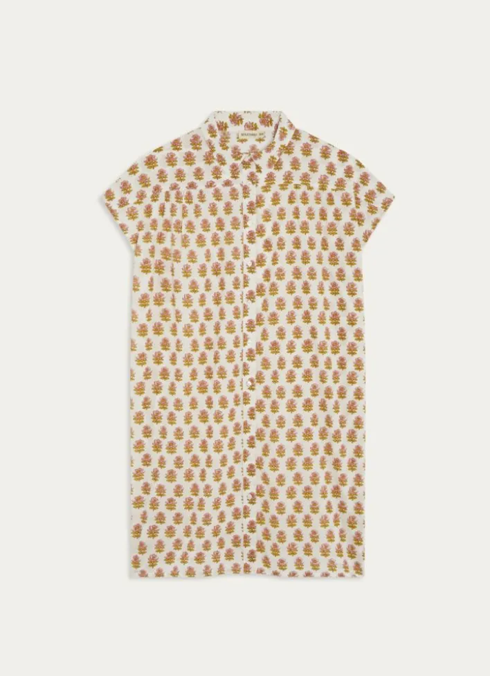 TUNIQUE SANS MANCHES EN VOILE DE COTON FARAH MULTICOLORE