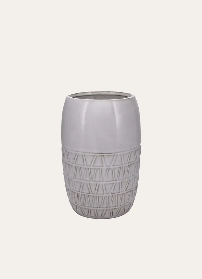 VASE CIME BLANC / GRISE