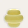 VASE EN VERRE COLORÉ SOUFFLÉ À LA BOUCHE JAUNE PASTEL