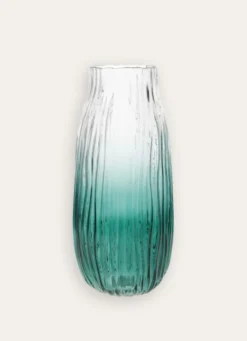 VASE EN VERRE DÉGRADÉ SOUFFLÉ vert