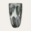 VASE EN VERRE EFFET BULLE DE SAVON BLEU GRIS