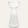 VASE EN VERRE FORME COUPE TRANSPARENT