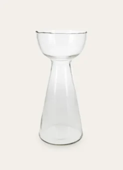VASE EN VERRE FORME COUPE TRANSPARENT