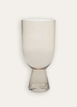 VASE EN VERRE TRANSPARENT AMBRE TRANSPARENT