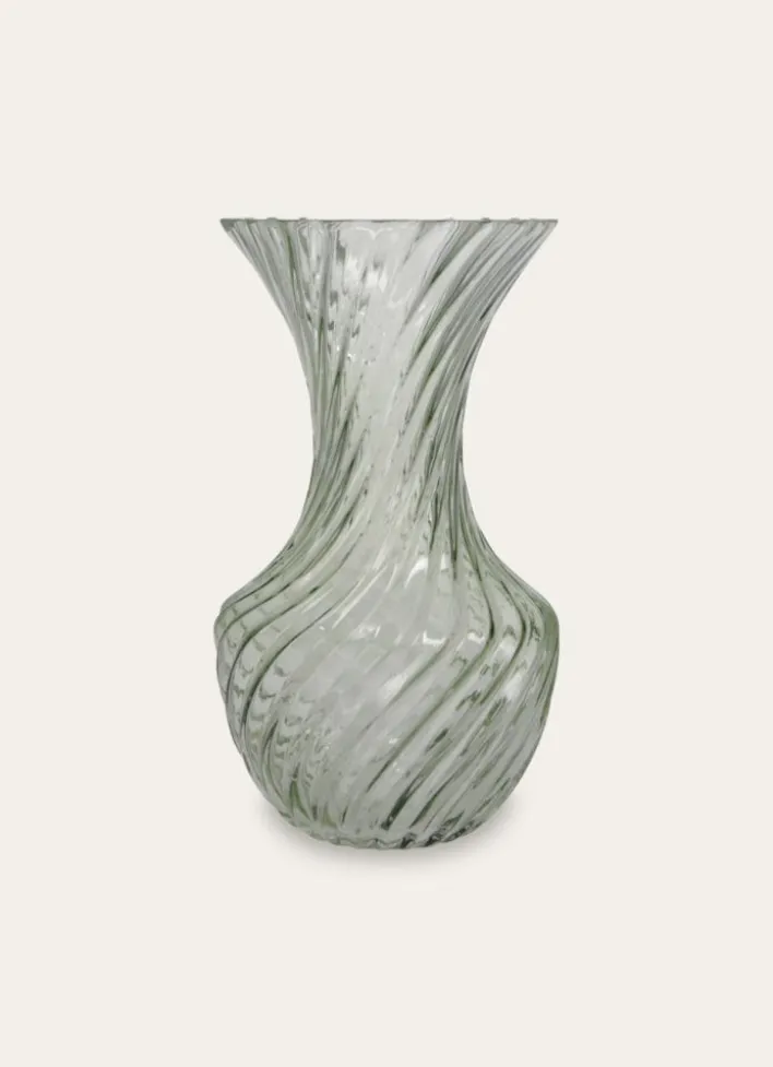 VASE EN VERRE TRAVAILLÉ DE STYLE ROMANTIQUE TRANSPARENT