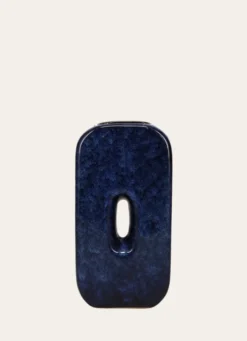 VASE ÉMAILLÉ FORME CREUX AU CENTRE BLEU