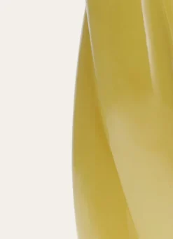 VASE TORSADÉ EN VERRE OPAQUE JAUNE