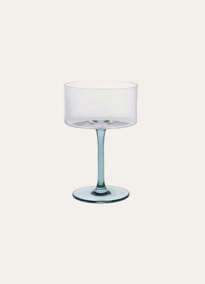 VERRE À EAU SUR PIED ALVIN VERT D'EAU