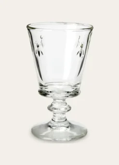 VERRE À PIED À MOTIFS ABEILLES TRANSPARENT