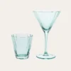 VERRE À PIED PALME VERT D'EAU