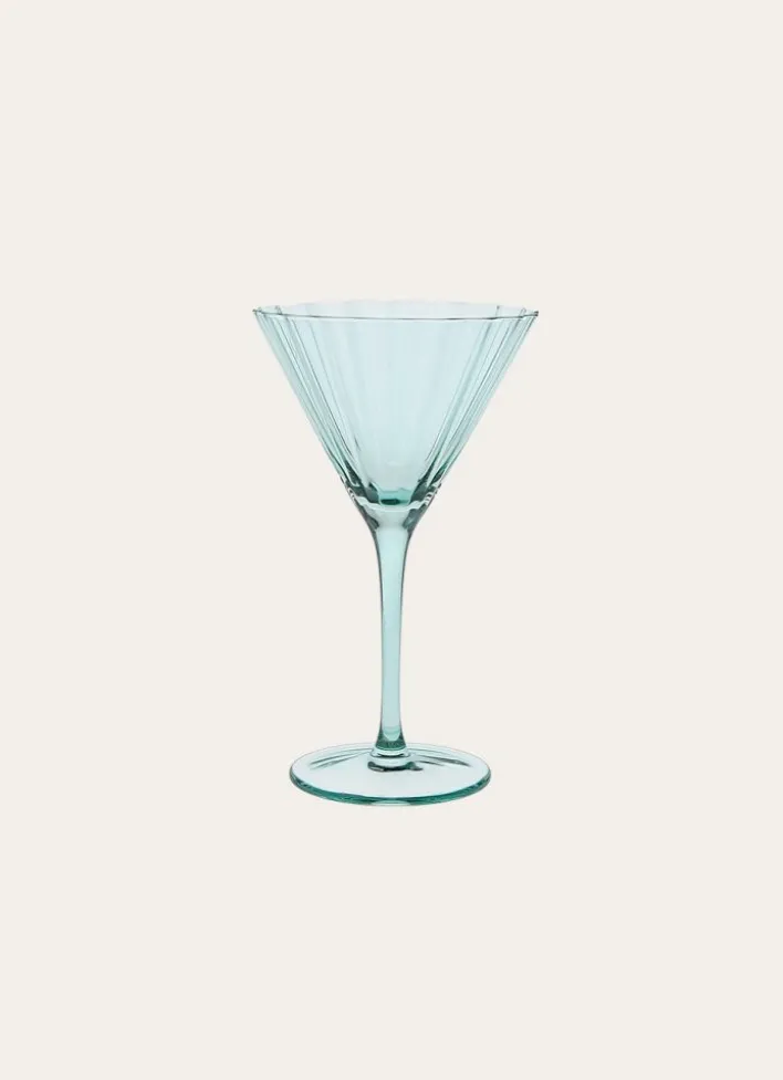 VERRE À PIED PALME VERT D'EAU