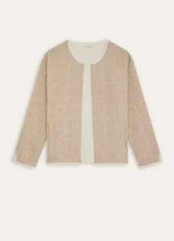 VESTE MATELASSÉE EN COTON IMPRIMÉ vert