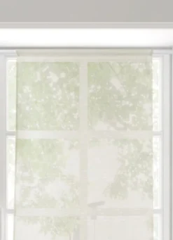 VITRAGE RAYURES HORIZONTALES EN RELIEF 60 X 120CM ECRU