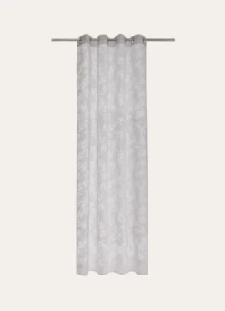 VOILAGE À MOTIF FLORAL BLANC