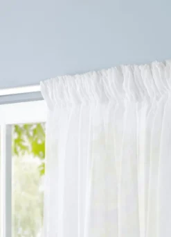 VOILAGE UNI GRANDE HAUTEUR 300 CM BLANC